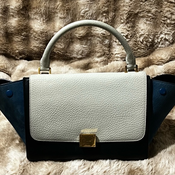 Tricolor Leather Handbag